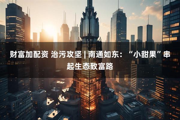 财富加配资 治污攻坚 | 南通如东:“小甜果”串起生态致富路